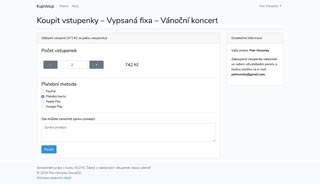 Vstupenky UI