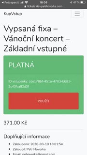 Vstupenky UI